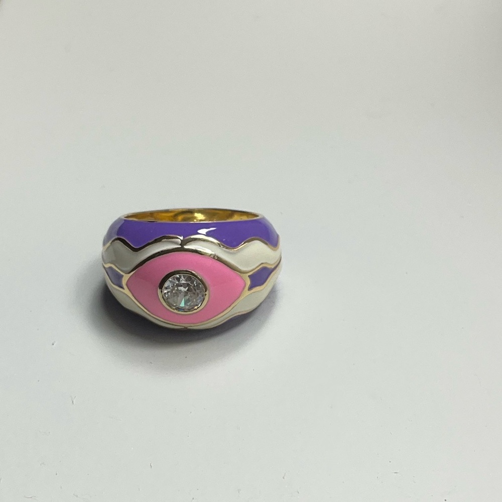 Big Mama. Enamel MOD Ring. Size 6.